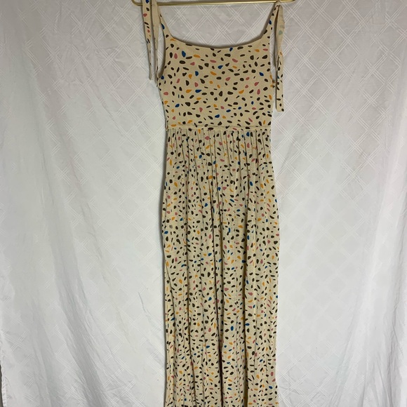 Zara Cream Tan Sleeveless Maxi Sundress - Picture 1 of 9